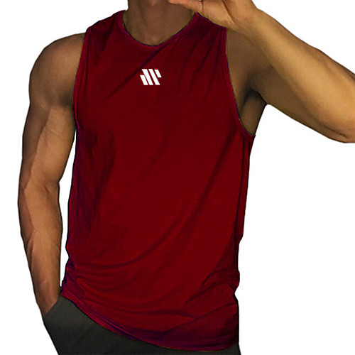 

Men's Tank Top Vest Other Prints Striped Racerback Print Sleeveless Sports Tops Blue-Green Blue Yellow