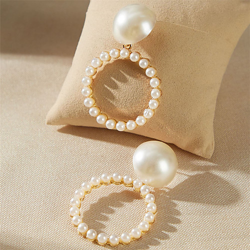 

Women's Drop Earrings Earrings Classic Holiday Fashion Holiday Baroque Cute Sweet Imitation Pearl Earrings Jewelry White For Prom Date Vacation Birthday Festival 1 Pair