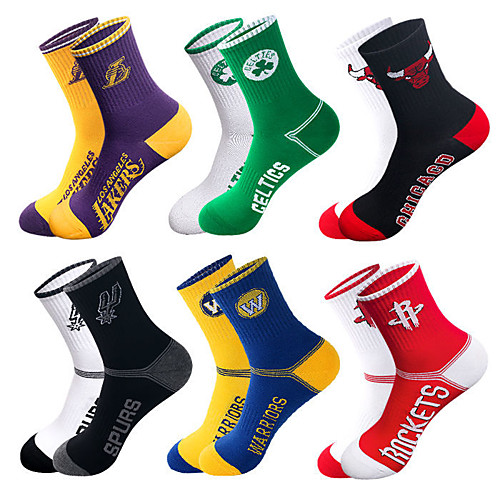 

Men's Socks Geometric / Sports Socks Warm Athleisure Black 1 4 Pairs