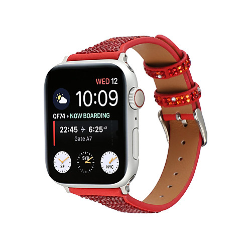 

Smart Watch Band for Apple iWatch 1 pcs Classic Buckle Genuine Leather Replacement Wrist Strap for Apple Watch Series SE / 6/5/4/3/2/1