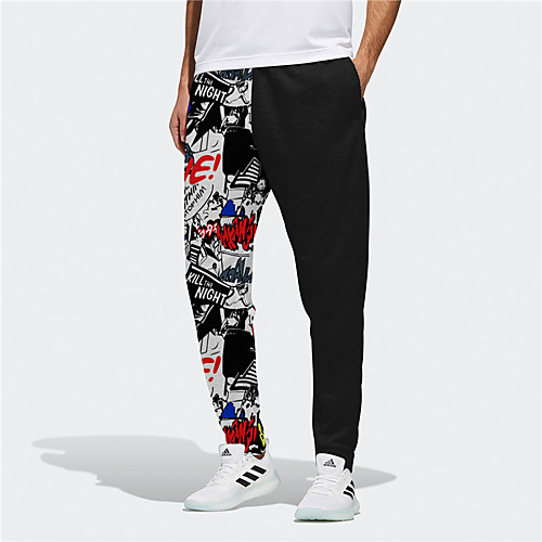 

Men's Novelty Designer Casual / Sporty Big and Tall Breathable Sports Daily Fitness Jogger Pants Sweatpants Trousers Pants Cartoon Graphic Prints Full Length Drawstring Elastic Waist Black