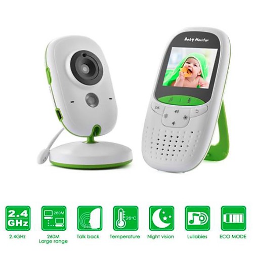 

Baby Monitor 720P 2 HD Display Video Baby Monitor with Camera and Audio IPS Screen 850ft Range 4500 mAh Battery Two-Way Audio One-Click Zoom Night Vision and Thermal Monitor