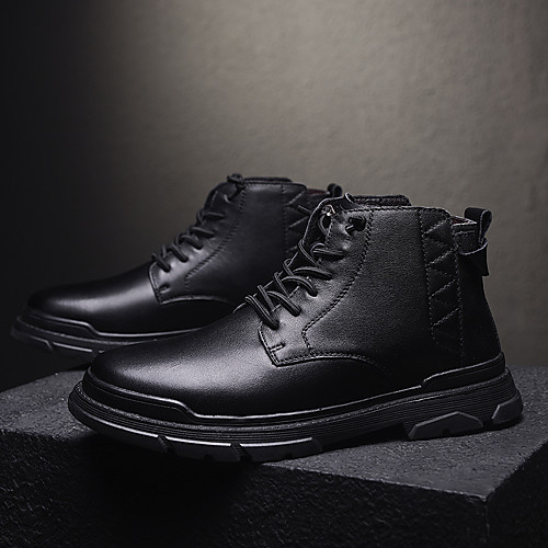 

Men's Boots Casual Daily Nappa Leather Non-slipping Wear Proof Booties / Ankle Boots Camel Gray Black Fall Winter