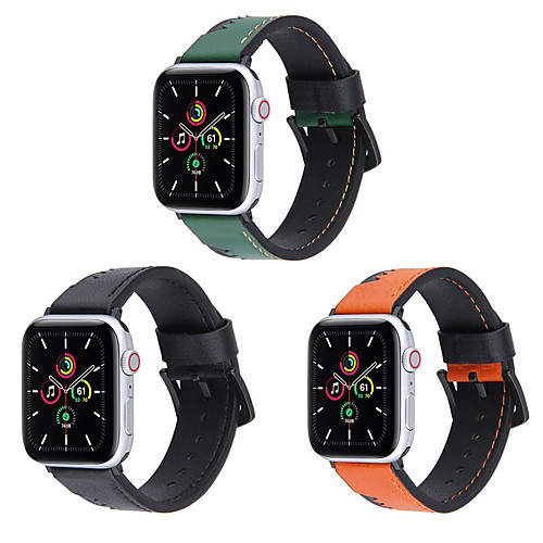 

Smart Watch Band for Apple iWatch 1 pcs Business Band Genuine Leather Replacement Wrist Strap for Apple Watch Series SE / 6/5/4/3/2/1