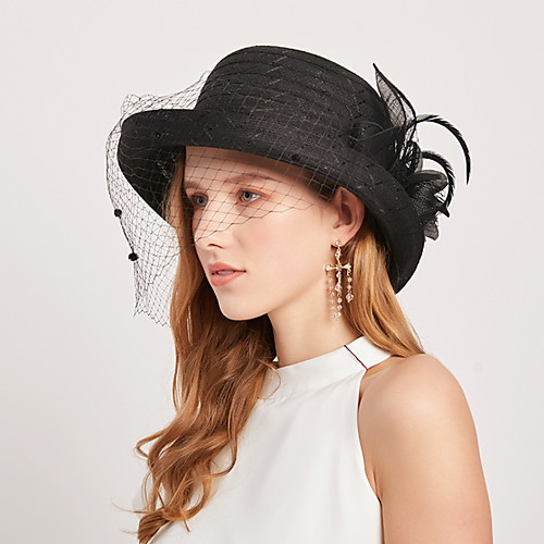 

Fashion Net Hats with Feather 1pc Casual / Holiday Headpiece