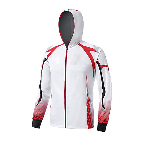 

CAWANFLY Men's Hoodie Jacket Fishing Jacket Outdoor Long Sleeve UPF50 UV Protection Quick Dry Waterproof Zipper Lightweight Jacket Top Autumn / Fall Spring Summer Athleisure Fishing Camping & Hiking