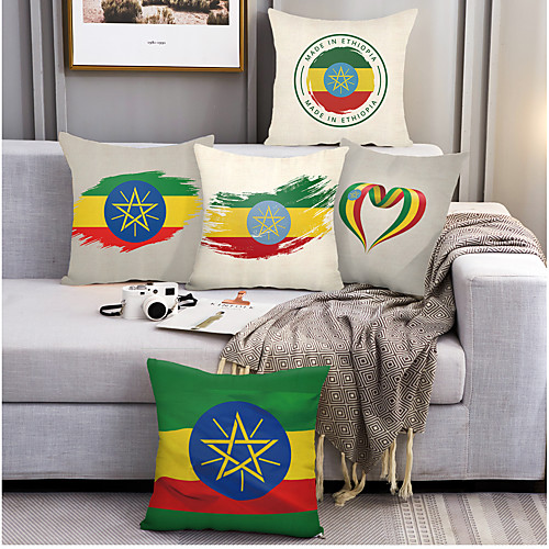 

Double Side Cushion Cover 5PC Soft Decorative Square Throw Pillow Cover Cushion Case Pillowcase for Bedroom Livingroom Superior Quality Machine Washable Outdoor Cushion for Sofa Couch Bed Chair