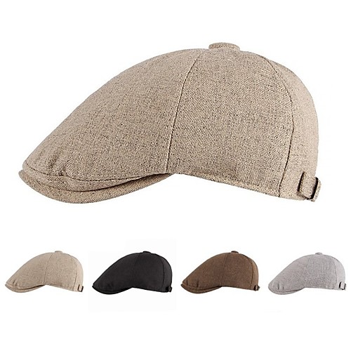

Men's Protective Hat Party Dailywear Classic Retro Color Block Black Hat