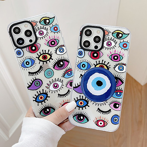 

Phone Case For Apple Back Cover iPhone 12 Pro Max 11 SE 2020 X XR XS Max 8 7 Shockproof Dustproof with Stand Graphic Transparent TPU