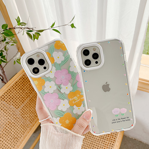 

Phone Case For Apple Back Cover iPhone 12 Pro Max 11 SE 2020 X XR XS Max 8 7 Shockproof Dustproof Graphic Transparent TPU