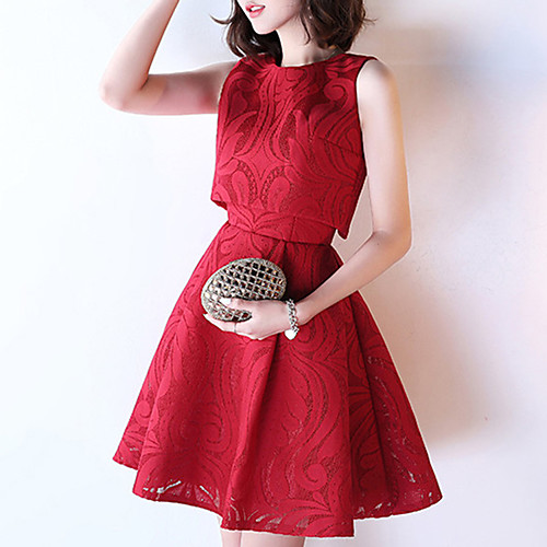 

A-Line Minimalist Elegant Party Wear Cocktail Party Dress Strapless Long Sleeve Short / Mini Spandex with Pleats Pattern / Print 2021