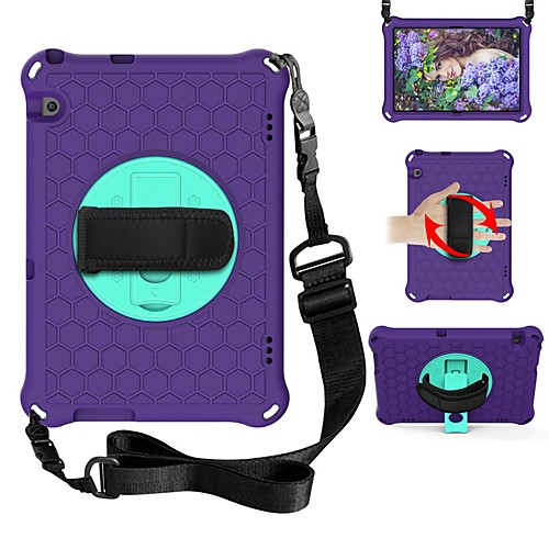 

Case For Huawei Tablets Back Cover Huawei Mediapad T5 10 Huawei MediaPad M5 10 Huawei MediaPad M3 Lite 10 MatePad T8 360° Rotation Shockproof Dustproof Solid Colored TPU
