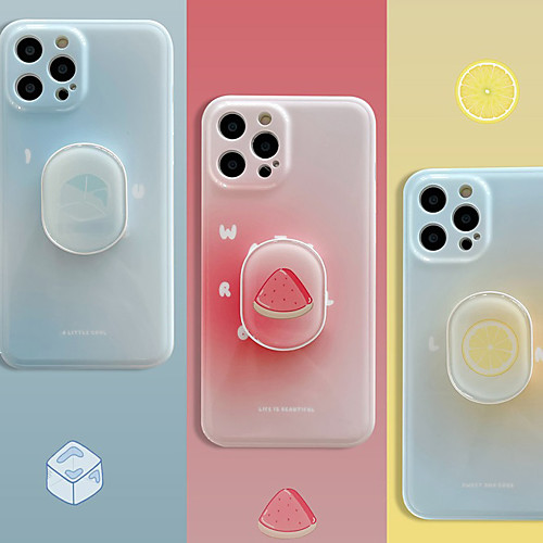 

Phone Case For Apple Back Cover iPhone 12 Pro Max 11 SE 2020 X XR XS Max 8 7 Shockproof Dustproof with Stand Cartoon Geometric Pattern TPU