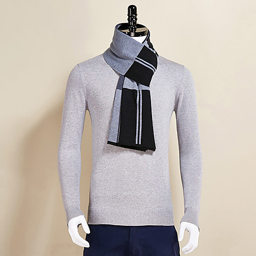 

Men's Rectangle Scarf Daily As Per Picture Scarf Color Block