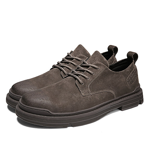 

Men's Boots British Daily Outdoor Pigskin Breathable Non-slipping Wear Proof Booties / Ankle Boots Khaki Black Brown Fall Spring