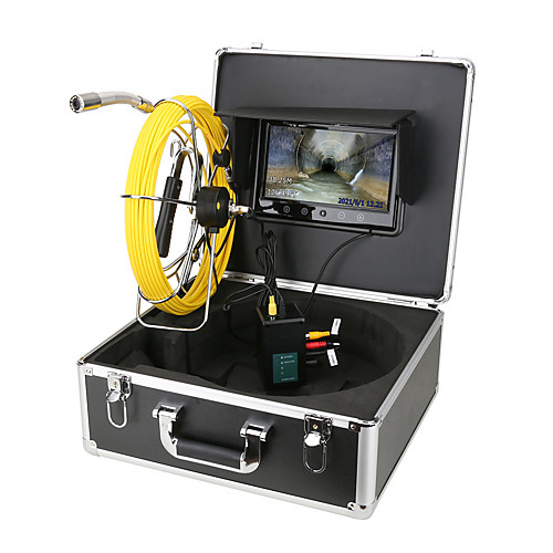 

7 inch DVR Monitor 20M Sewer Pipe Inspection Video Camera with Meter Counter Auto Self Leveling Transmitter Pipe Locator