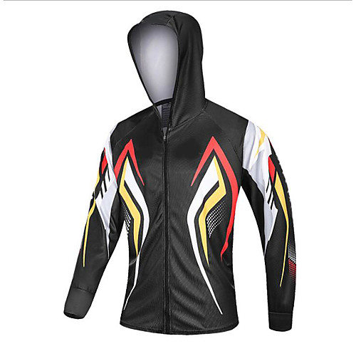 

CAWANFLY Men's Hoodie Jacket Fishing Jacket Outdoor Long Sleeve UPF50 UV Protection Quick Dry Waterproof Zipper Lightweight Jacket Top Autumn / Fall Spring Summer Athleisure Fishing Camping & Hiking