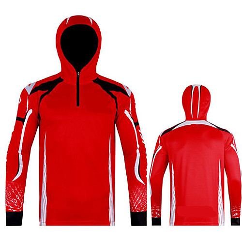 

CAWANFLY Men's Hoodie Jacket Fishing Jacket Outdoor Long Sleeve UPF50 UV Protection Quick Dry Waterproof Zipper Lightweight Jacket Top Autumn / Fall Spring Summer Athleisure Fishing Camping & Hiking