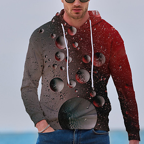

Men's Pullover Hoodie Sweatshirt Paisley Graphic Prints Print Daily Sports 3D Print 3D Print Casual Hoodies Sweatshirts Red