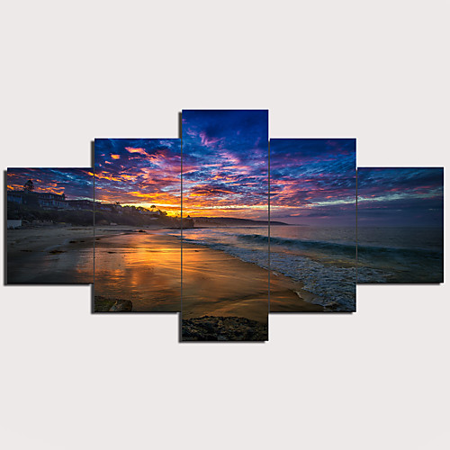 

5 Panels Wall Art Canvas Prints Painting Artwork Picture Seascape Painting Home Decoration Decor Rolled Canvas No Frame Unframed Unstretched