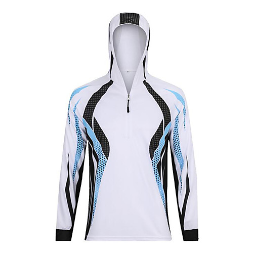 

CAWANFLY Men's Hoodie Jacket Fishing Jacket Outdoor Long Sleeve UPF50 UV Protection Quick Dry Waterproof Zipper Lightweight Jacket Top Autumn / Fall Spring Summer Athleisure Fishing Camping & Hiking