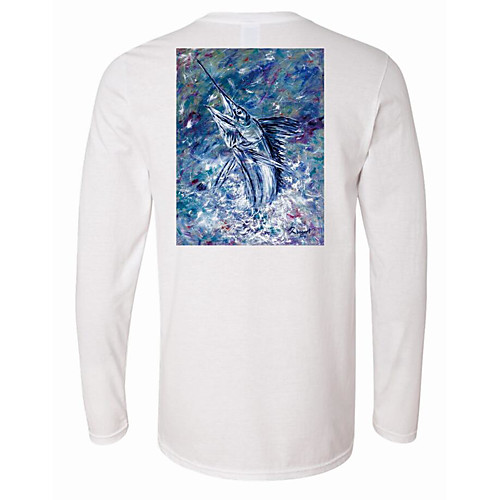 

CAWANFLY Men's Fishing Shirt Outdoor Long Sleeve UPF50 UV Protection Quick Dry Lightweight Breathable Top Autumn / Fall Spring Summer Athleisure Fishing Camping & Hiking White / Micro-elastic