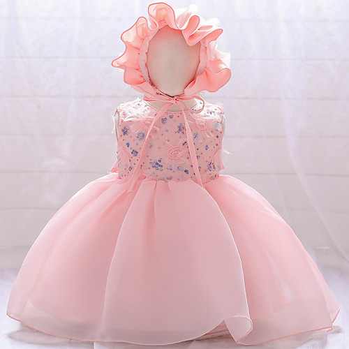 

Princess Dress Party Costume Flower Girl Dress Girls' Movie Cosplay Christmas New Year's Yellow Pink White Dress Christmas Halloween Children's Day Polyester / Cotton