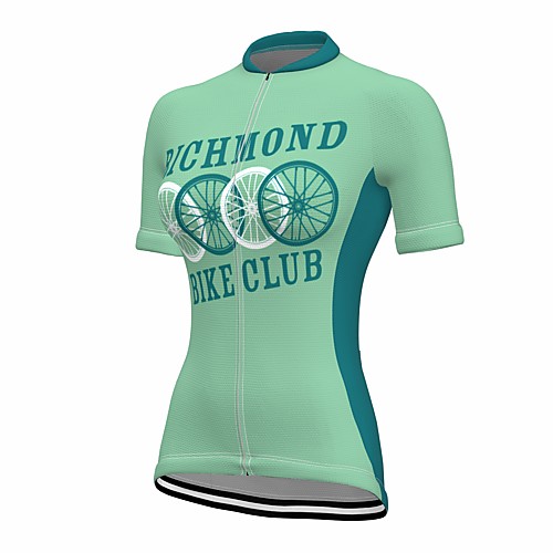 

21Grams Women's Short Sleeve Cycling Jersey Summer Spandex Green Bike Top Mountain Bike MTB Road Bike Cycling Quick Dry Moisture Wicking Sports Clothing Apparel / Stretchy / Athleisure