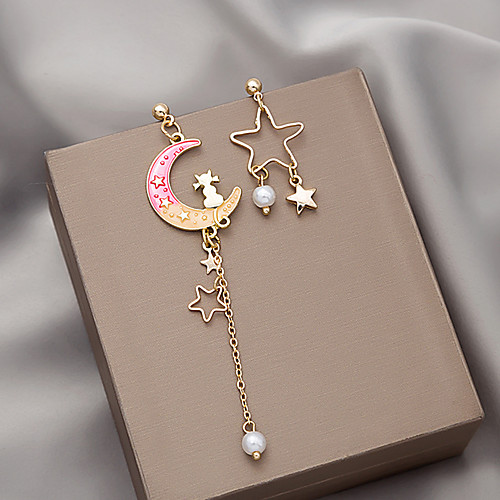

Women's Drop Earrings Earrings Classic Moon Wedding Star Holiday Korean Hip Hop Cute Sweet Earrings Jewelry Gold For Wedding Gift Date Beach Festival 1 Pair