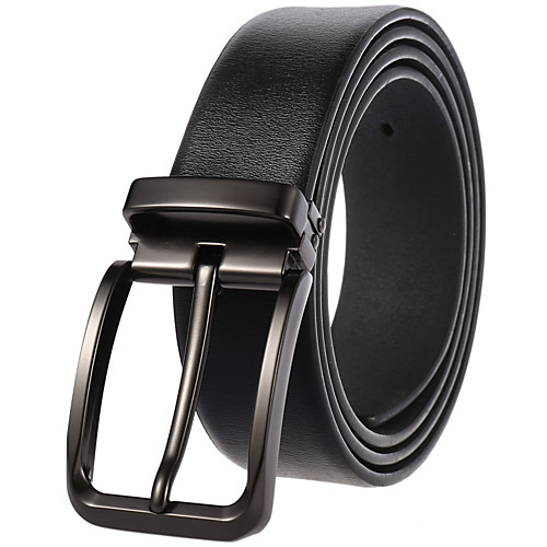 

Men's Waist Belt Work Coffee Black Belt Solid Color / Leather