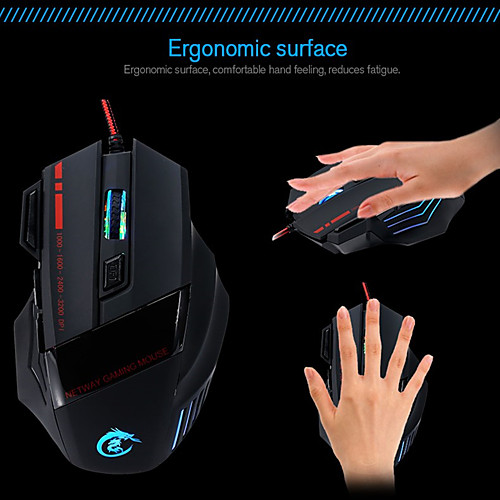 

LITBest A907 Wired USB Gaming Mouse / Ergonomic Mouse Multi-colors Backlit 5500 dpi 5 Adjustable DPI Levels 7 pcs Keys