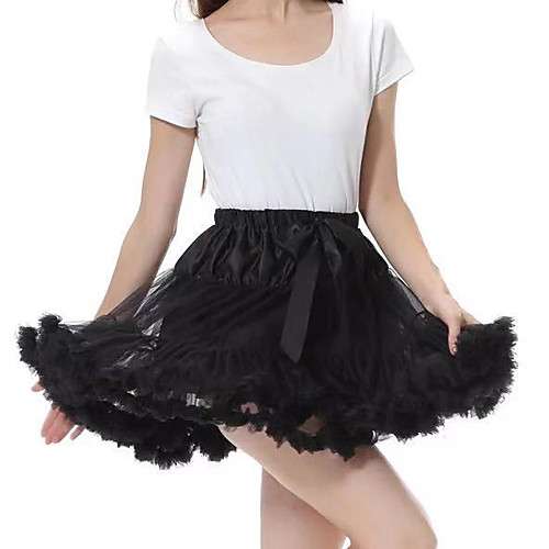 

Women's Stage Performance Active Short Skirts Solid Colored Layered Tulle Purple Blushing Pink Wine