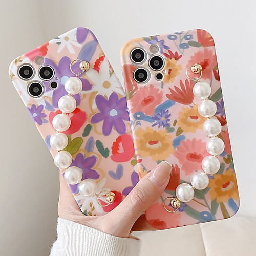 

Phone Case For Apple Back Cover iPhone 12 Pro Max 11 SE 2020 X XR XS Max 8 7 Shockproof Dustproof Graphic Flower TPU