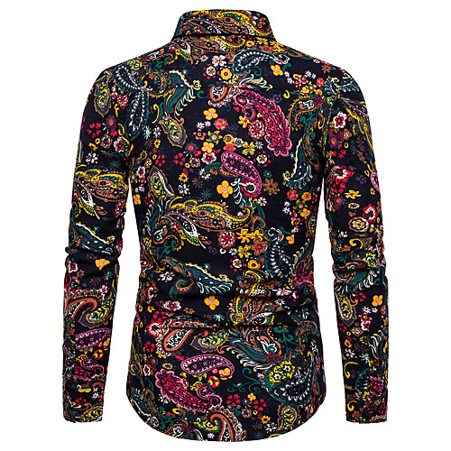 

Men's Shirt Other Prints Graphic Print Long Sleeve Casual Tops Casual Soft Breathable Rainbow