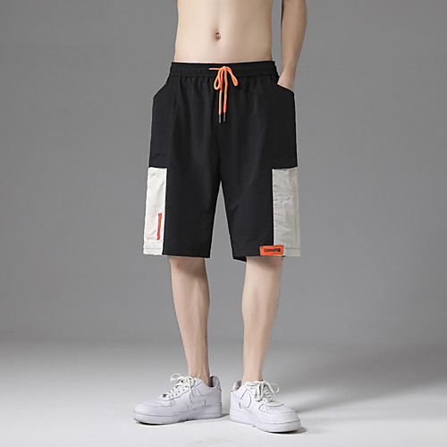 

Men's Shorts Casual / Sporty Chinos Sweatpants Pants Plain Blue Light gray Black Dark Gray