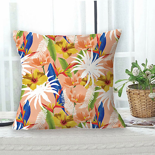

Floral Double Side Cushion Cover 1PC Soft Decorative Square Throw Pillow Cover Cushion Case Pillowcase for Bedroom Livingroom Superior Quality Machine Washable Outdoor Cushion for Sofa Couch Bed Chair