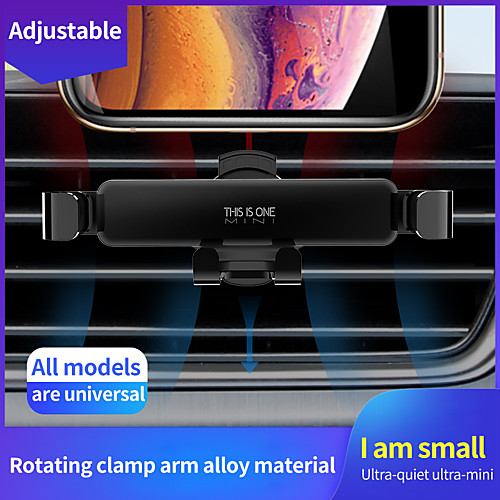 

Phone Holder Stand Mount Car Air Vent Outlet Grille Car Holder Phone Holder Gravity Type Adjustable 360°Rotation Aluminum Alloy Phone Accessory iPhone 12 11 Pro Xs Xs Max Xr X 8 Samsung Glaxy S21 S20