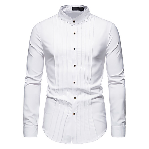 

Men's Shirt non-printing Solid Color Plus Size Long Sleeve Daily Tops Fashion Blue Purple Blushing Pink