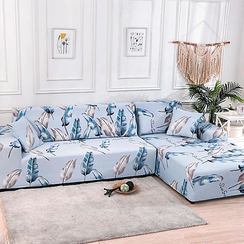 

Stretch Sofa Cover Slipcover Elastic Sectional Couch Armchair Loveseat 4 Or 3 Seater L Shape Plant Soft Durable