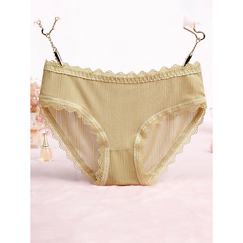 

Women's Lace Sexy Brief Micro-elastic Low Waist 1 PC Blue One-Size