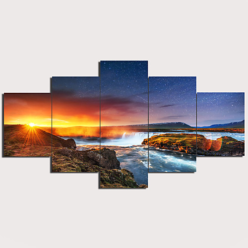 

5 Panels Wall Art Canvas Prints Painting Artwork Picture Sunshine Painting Home Decoration Decor Rolled Canvas No Frame Unframed Unstretched