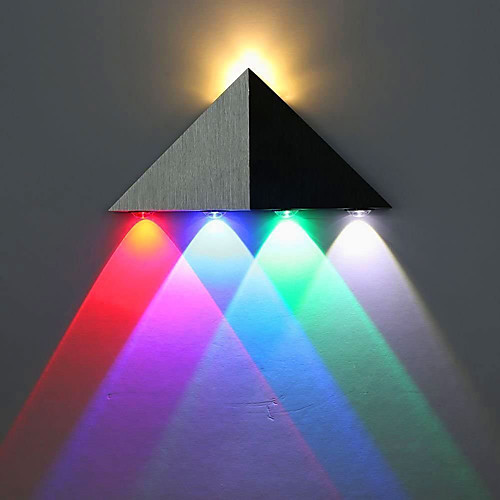 

LED Wall Light Modern 5W Triangle LED Wall Sconce Light Fixture Indoor Hallway Up Down Wall Lamp Spot Light Aluminum Decorative Lighting for Theater Studio Restaurant Hotel Multi-colored AC85-265V