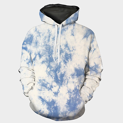 

Men's Hoodie Graphic Tie Dye Hooded Daily 3D Print Basic Hoodies Sweatshirts White