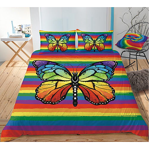 

Colorful Tie Dye Duvet Cover Set Boho Hippie Bedding Set Rainbow Tie Dyed Comforter Cover Queen 3 Pieces for Kids Teens Adults 1