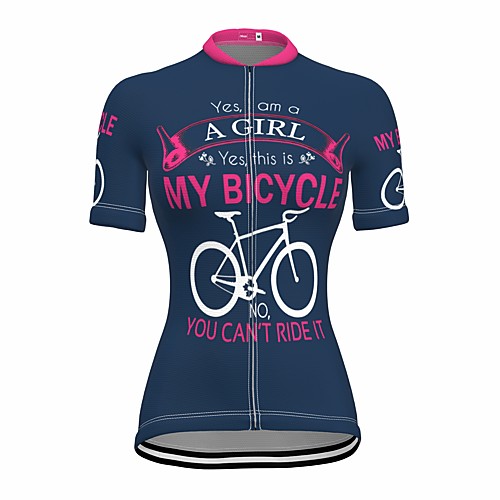 

21Grams Women's Short Sleeve Cycling Jersey Summer Spandex Dark Navy Bike Top Mountain Bike MTB Road Bike Cycling Quick Dry Moisture Wicking Sports Clothing Apparel / Stretchy / Athleisure