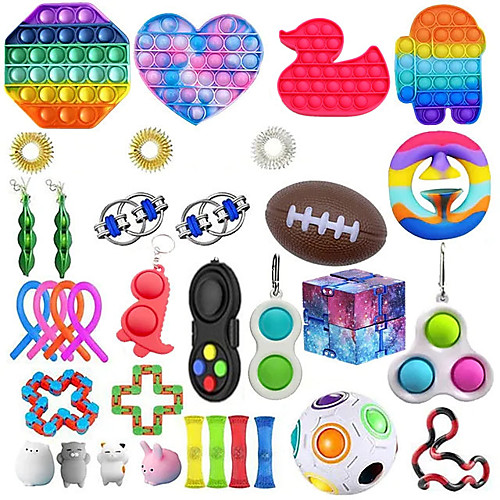 

Fidget Toys Pack Push Pop Mini pop Bubble Fidget Sensory Toy Simple Dimple Stress Ball Anxiety Relief Toys for Kids Adults