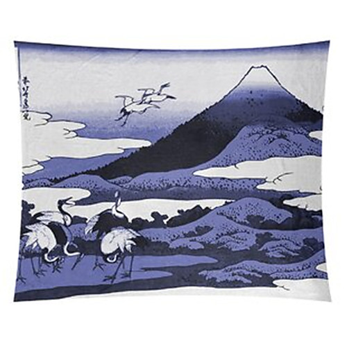 

Japanese Ink Painting Style Wall Tapestry Art Decor Blanket Curtain Hanging Home Bedroom Living Room Decoration Polyester