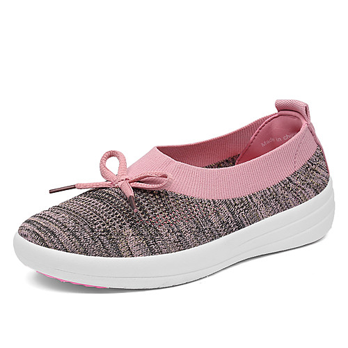

Women's Loafers & Slip-Ons Flat Heel Round Toe Booties Ankle Boots Daily Mesh Solid Colored Braided Blue Pink Black