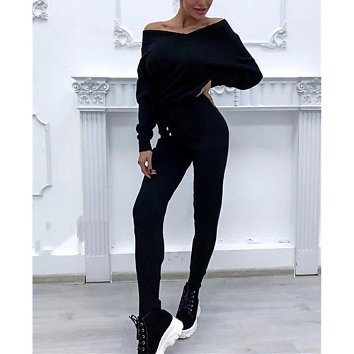 

Women's Casual Solid Color Sweater Co-ords Long Sleeve Sweater Cardigans Round Neck Fall Winter Blue Blushing Pink Gray / Loose