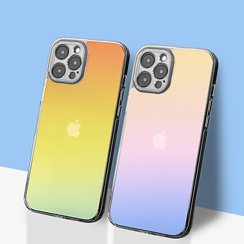 

Phone Case For Apple Back Cover iPhone 12 Pro Max 11 Pro Max Shockproof Dustproof Color Gradient TPU